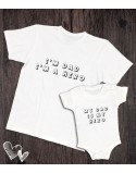 Koszulka i body/koszulka dla taty i dziecka hero biała