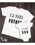 Koszulka i body/koszulka dla taty i dziecka father/son biała