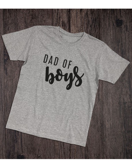 Koszulka dla taty DAD OF Boys szara