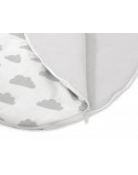 Śpiworek niemowlęcy - mini gwiazdki szare na białym tle