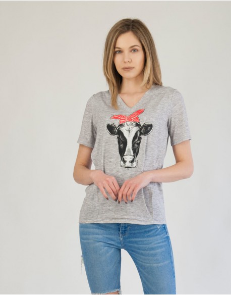 OUTLET/T-shirt do karmienia piersią EVERYDAY The cow