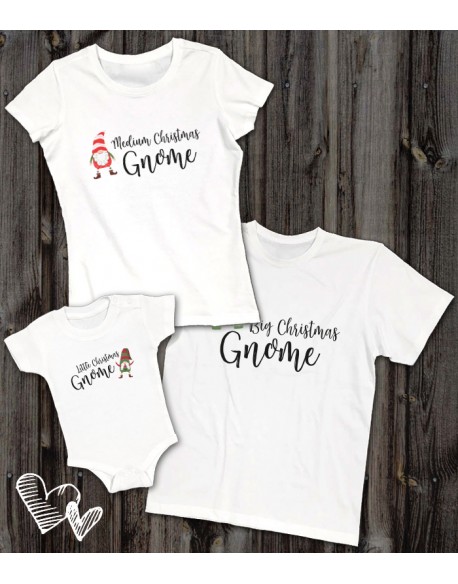 Koszulki dla rodziny Christmas Gnome