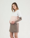 Sukienka ciążowa i do karmienia piersią COMFY Pink