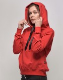 Bluza do karmienia piersią BASIC HOODIE CZERWONA