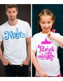 Koszulki dla taty i córki Księżniczka i król