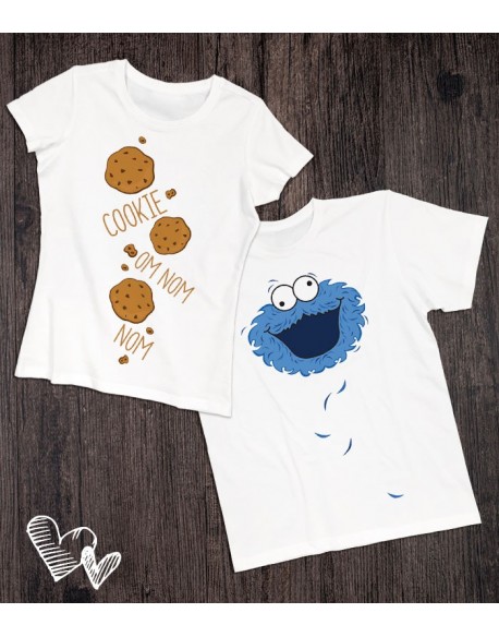 Koszulki dla pary Cookies and the Monster