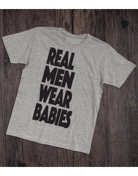 Koszulka dla chustonoszącego taty Real men wear babies