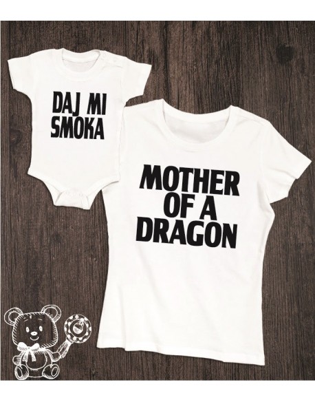 Koszulka i body dla mamy i dziecka Dragons