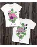 Koszulki dla pary Flamingi