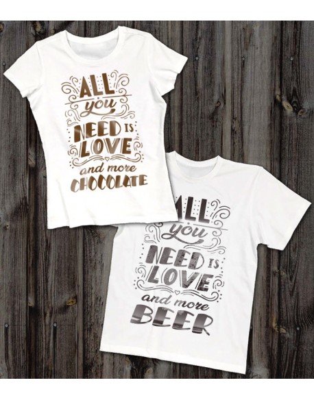 Koszulki dla pary All you need is love