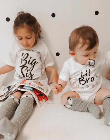 Koszulki dla rodzeństwa Big Sis Lil Bro