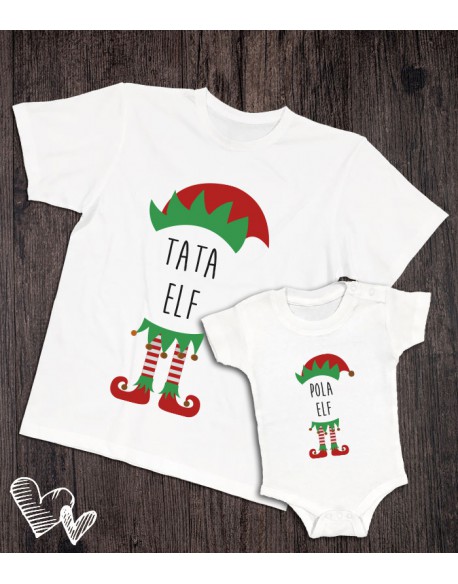Koszulka i body/koszulka dla taty i dziecka ELF