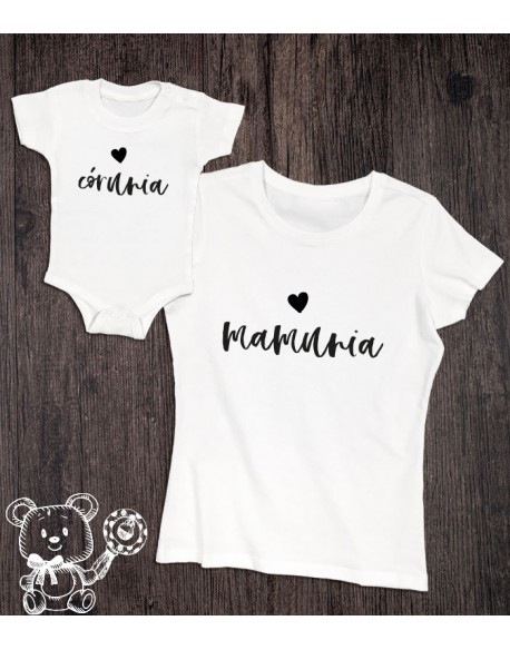 Koszulka i body dla mamy i córki Mamunia