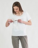 T-shirt do karmienia piersią BASIC biały/czarny