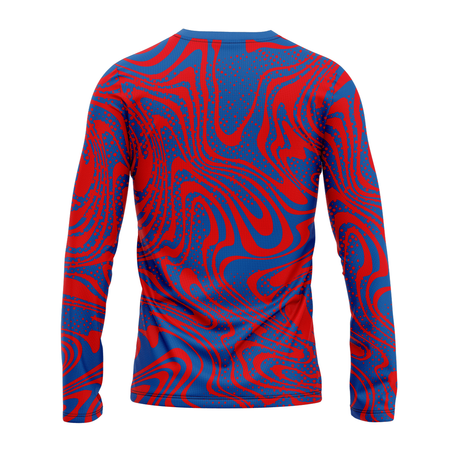 Koszulka sportowa longsleeve #48 Czerwono-niebieski Wir