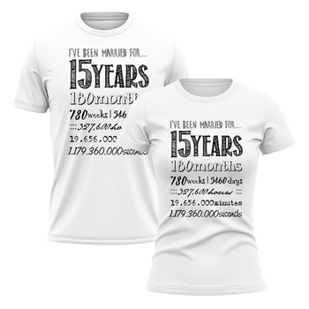 Koszulki na rocznicę ślubu wersja po angielsku