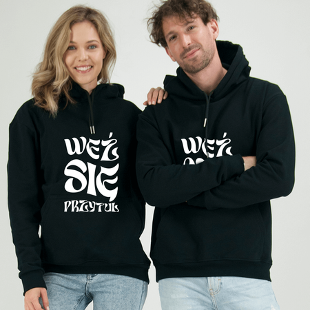 Bluzy dla par z kapturem Weź nie pytaj czarne