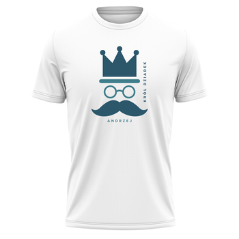 Koszulka dla dziadka Dziadek król personalizacja