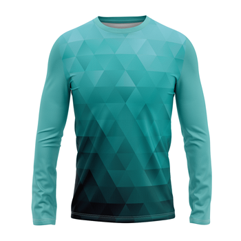 Koszulka sportowa longsleeve #19 Turkusowa Mozaika