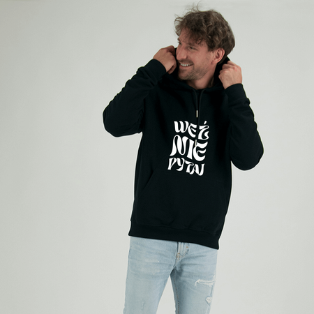 Bluzy dla par z kapturem Weź nie pytaj czarne