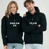 Bluzy dla par z kapturem Dream Team czarne