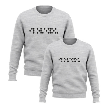 Bluzy dla pary I love you braille'm