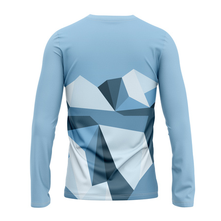 Koszulka sportowa longsleeve #45 Niebieska siatka