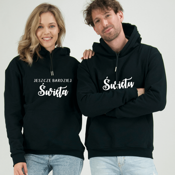 Bluzy dla par z kapturem Święci czarne