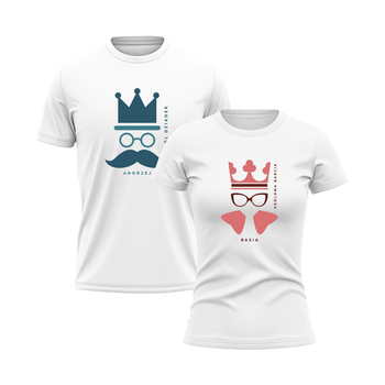 Koszulki dla babci i dziadka Dziadkowie w koronie personalizacja